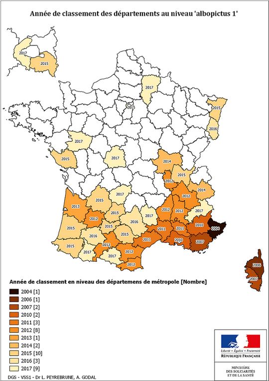 Moustique tigre année de classement