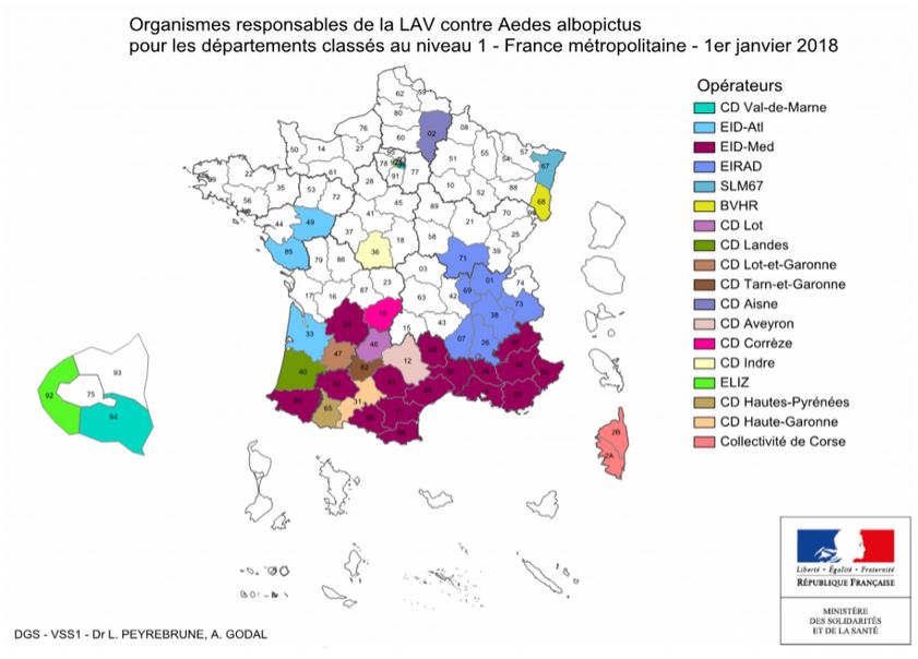 Territoire d'intervention des divers OPD